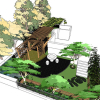 أفضل نماذج تصميم حدائق آسيوية رائعة في ملف Sketchup 3D