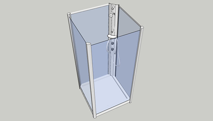 مكتبة تصاميم ديكور منزلية عالية الجودة مع أشجار ثلاثية الأبعاد في Sketchup