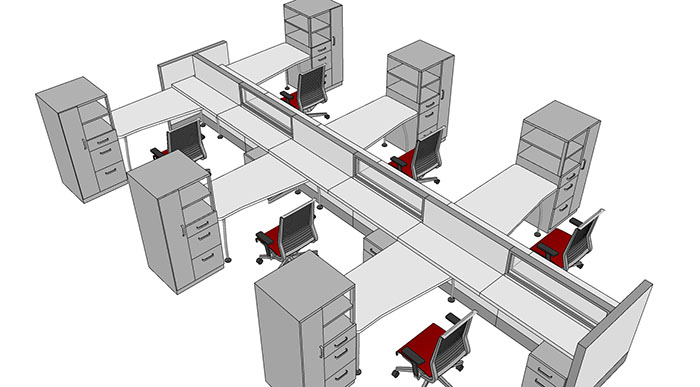 تنزيل مكتبة الديكور المنزلي والأشجار ثلاثية الأبعاد في سكتش اب - ملف Sketchup 3D