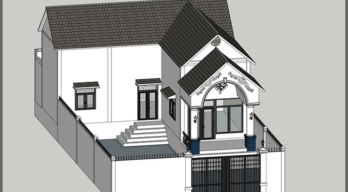 نموذج منزل ريفي ثلاثي الأبعاد باستخدام Sketchup: تحميل مجاني ومراجعة تفصيلية